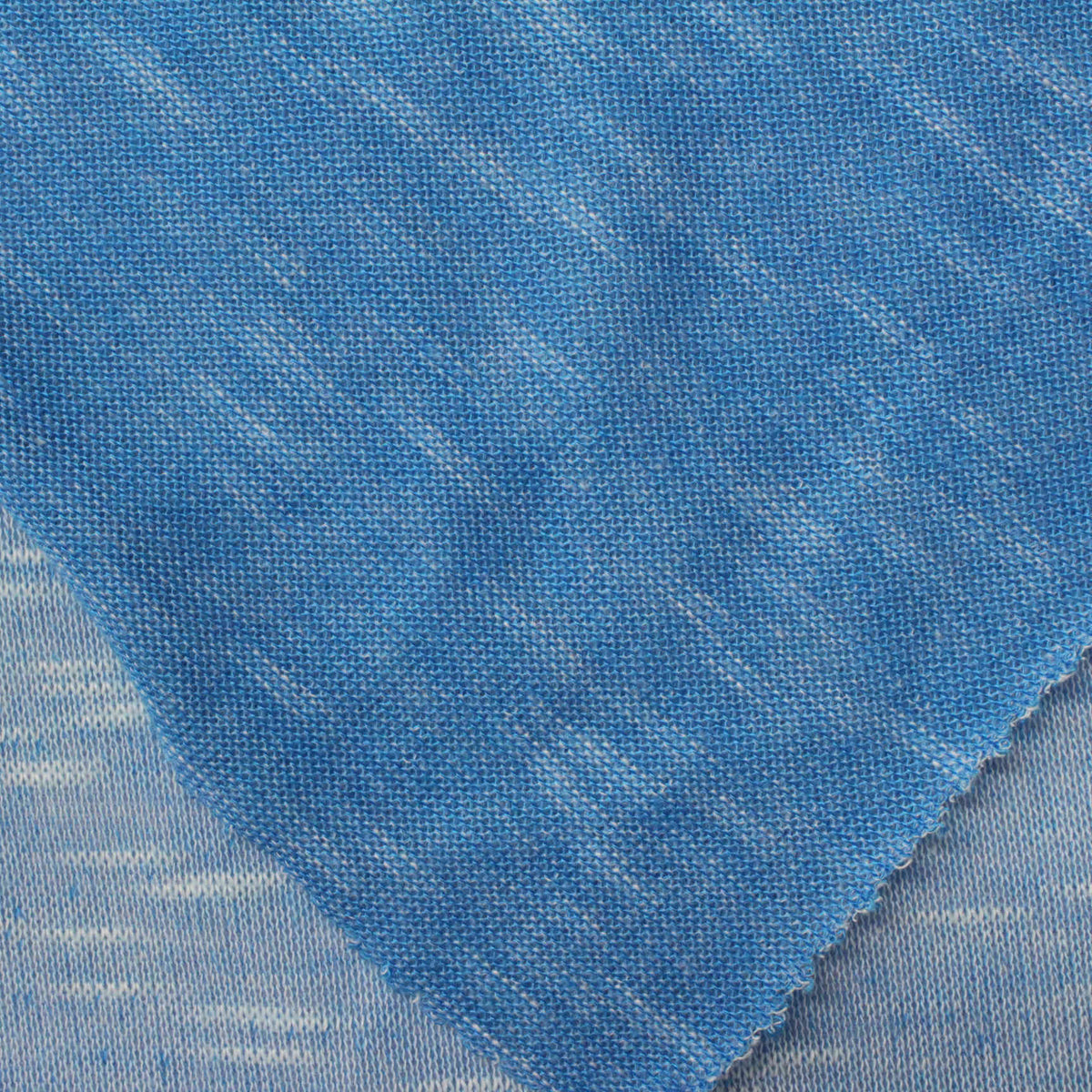 Blue Marl Chunky Knit, Poly-Viscose, 137 gsm