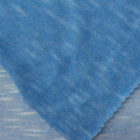 Blue Marl Chunky Knit, Poly-Viscose, 137 gsm