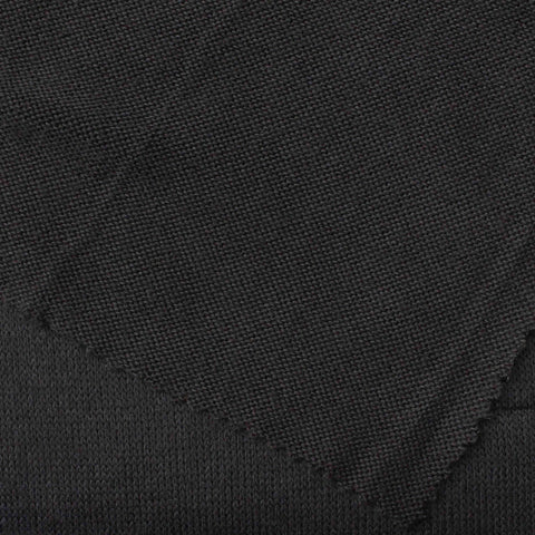 Chunky Knit Fabric, 134 gsm, 150 cm — Black