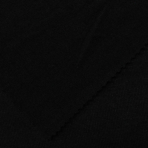Chunky Knit Fabric, 204 gsm, 155 cm — Black