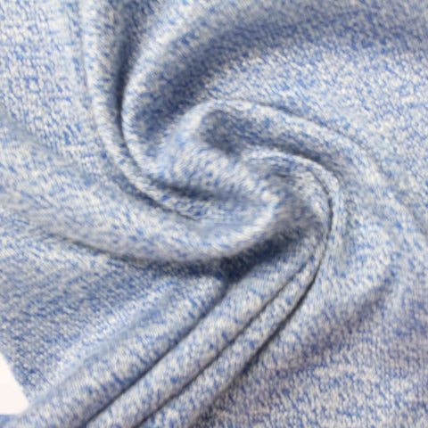 Blue Marl Chunky Knit, 190 gsm