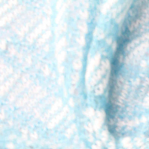 Light Blue Geometric Chunky Knit