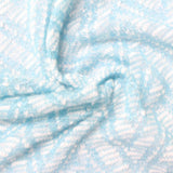 Light Blue Geometric Chunky Knit