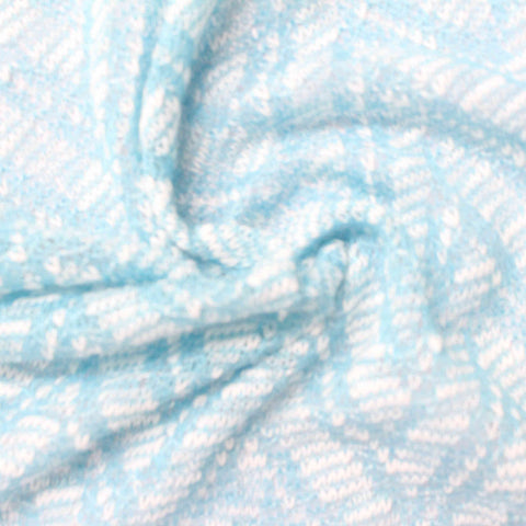 Light Blue Geometric Chunky Knit