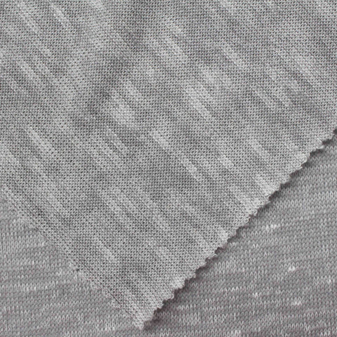 Light Grey Marl Chunky Knit, Viscose-Poly, 167 gsm