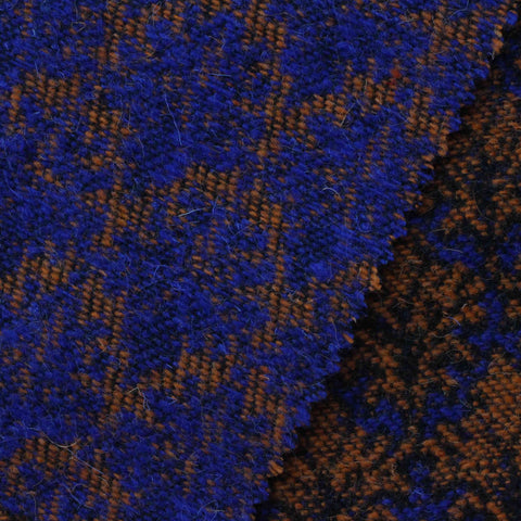 Blue Houndstooth Woven, Polyester, 350 gsm, 150 cm, ref EF-224534