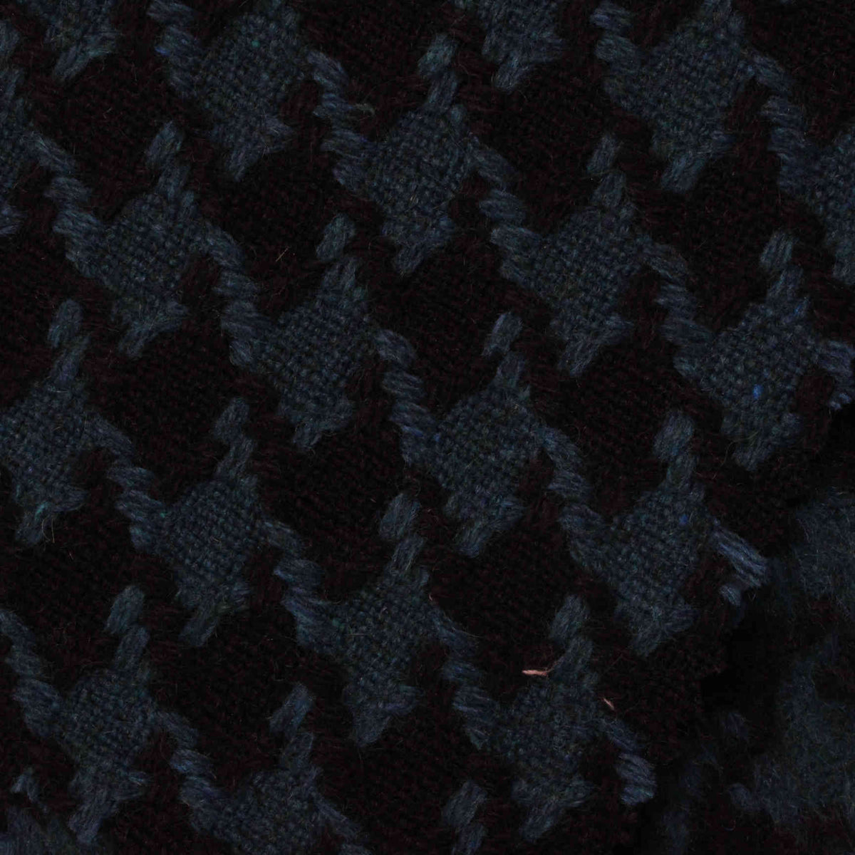 Dark Blue Houndstooth Woven, Polyester