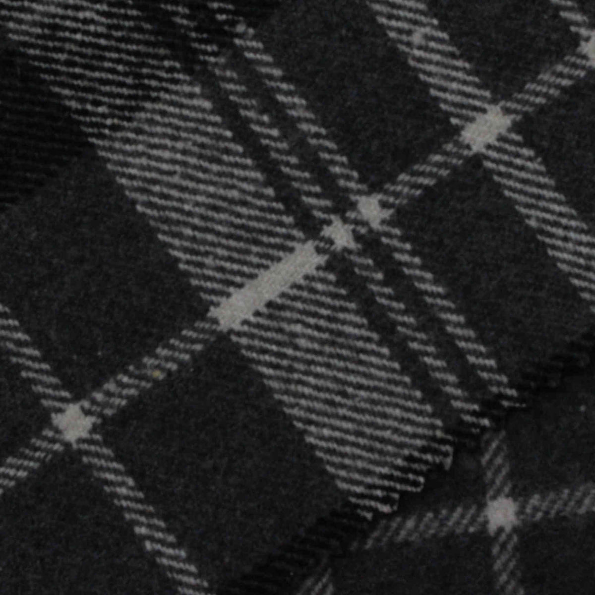 Dark Grey Plaid Woven, Polyester, 370 gsm