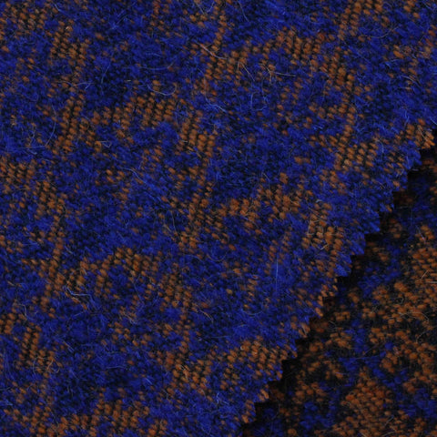 Blue Houndstooth Woven, Polyester, 350 gsm, 150 cm, ref EF-224541