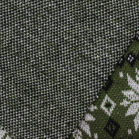 Green Geometric Chunky Knit, Polyester