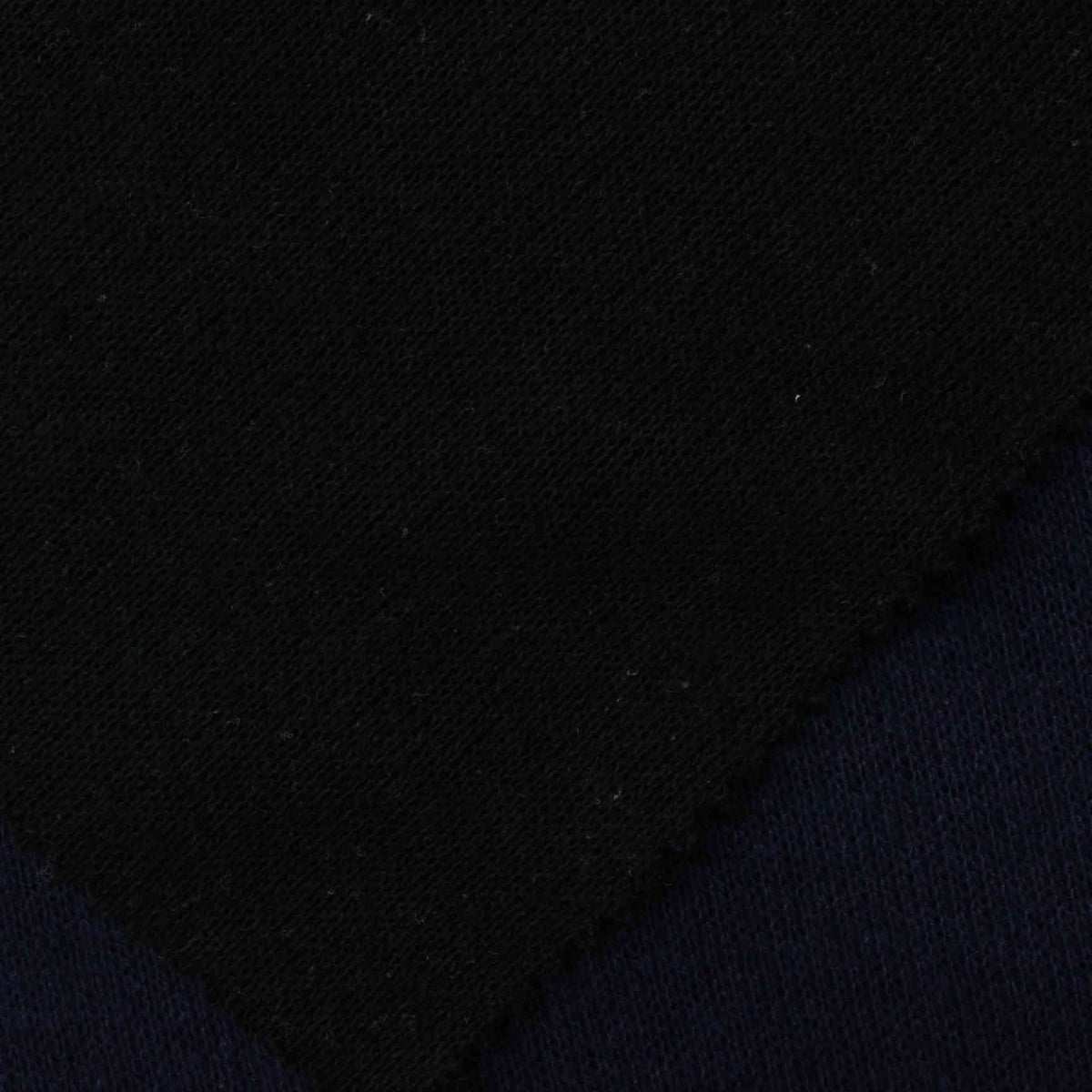 Yarn-Dyed Viscose Polyester Blend Interlock Knit Fabric, 360 gsm, 158 cm — Black