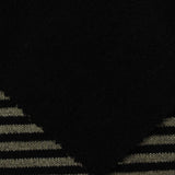 Black Horizontal-Stripe Chunky Knit
