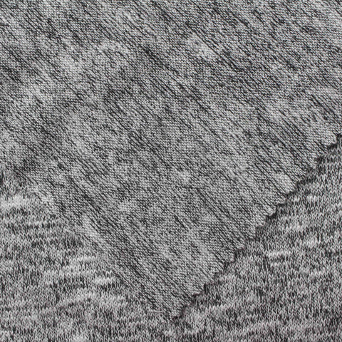 Black Marl Chunky Knit, Viscose-Poly, 226 gsm