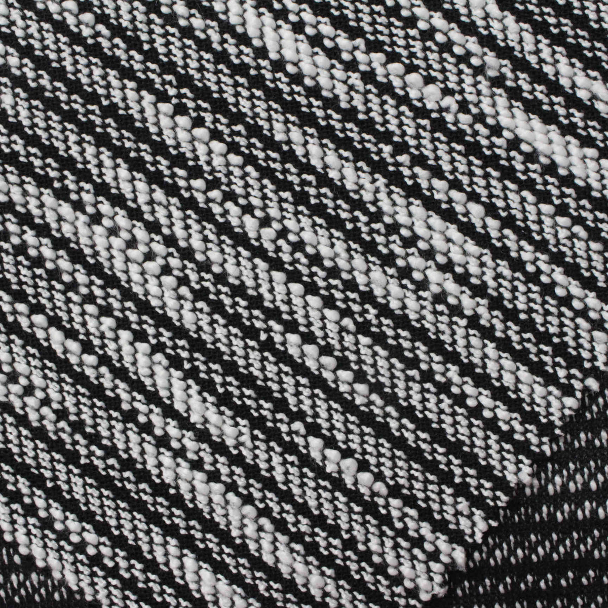 Black Diagonal-Stripe Chunky Knit