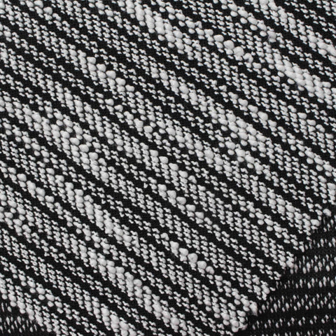Black Diagonal-Stripe Chunky Knit