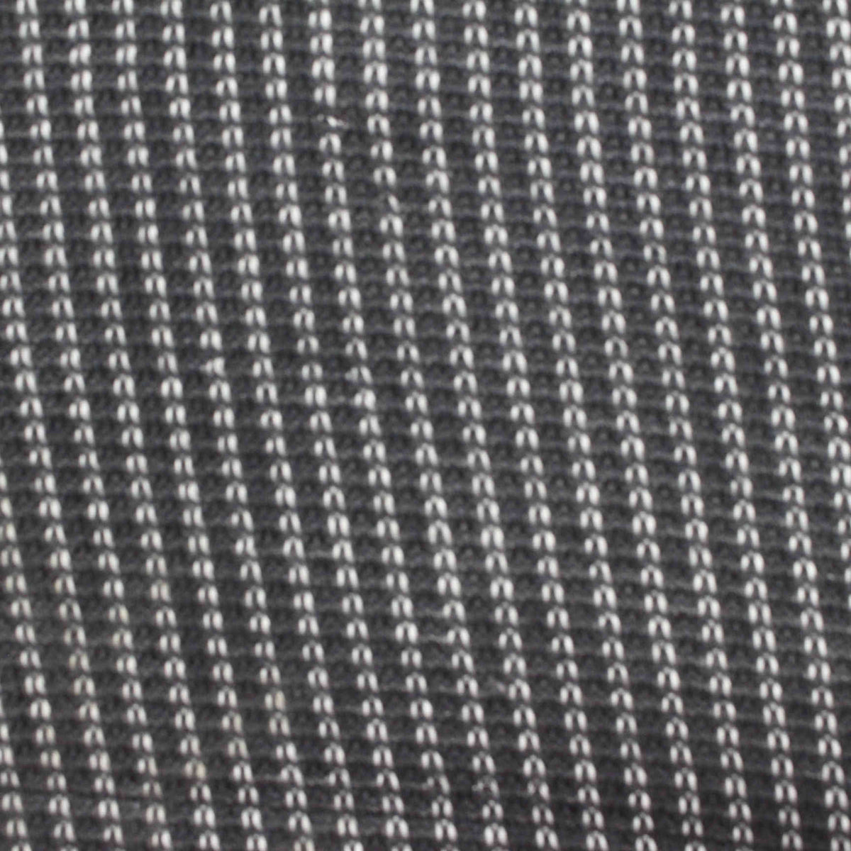 White Vertical-Stripe Chunky Knit, Polyester, 180 gsm