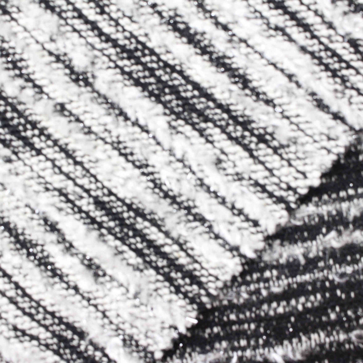 Black Stripes Chunky Knit, Poly-Cotton, 220 gsm