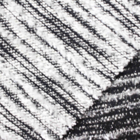 Black Stripes Chunky Knit, Poly-Cotton, 220 gsm