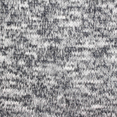 Black Heathered-Marl Chunky Knit, Viscose-Poly, 145 gsm, 130 cm