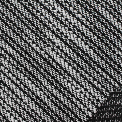 Black Textured-Stripe Chunky Knit, Polyester