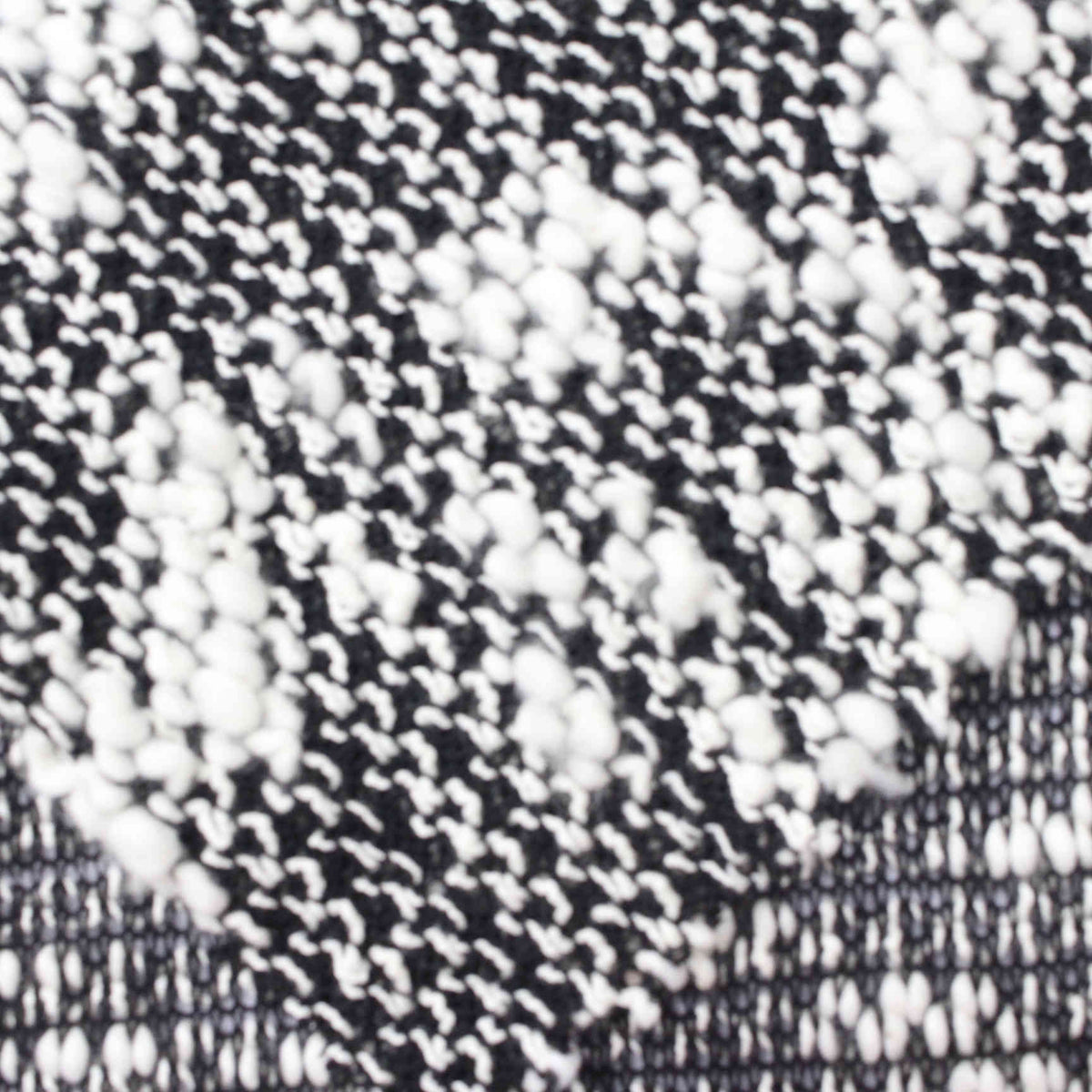Black Textured Chunky Knit, Cotton-Poly