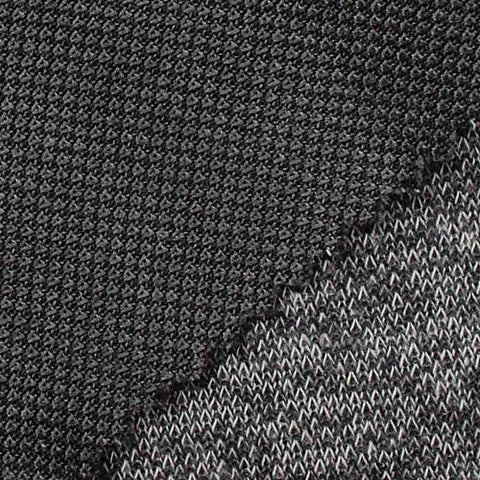Dark Grey Geometric Chunky Knit, Poly-Viscose