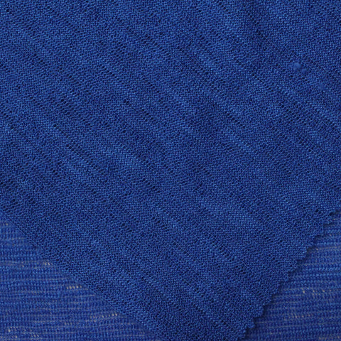 100% Polyester Chunky Knit Fabric, 128 gsm, 195 cm — Blue