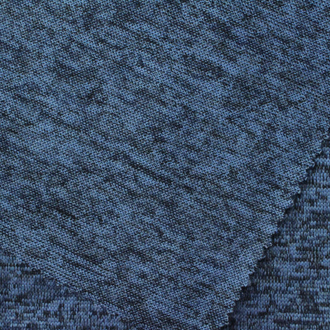 Blue Marl Chunky Knit, Polyester, 189 gsm