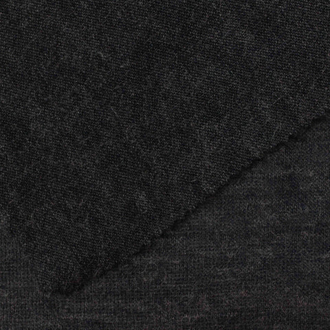 Polyester Viscose Stretch Chunky Knit Fabric, 180 gsm, 150 cm — Grey