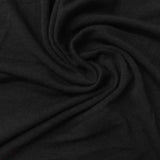 Viscose Stretch Jersey Knit Fabric, 144 gsm, 155 cm — Black