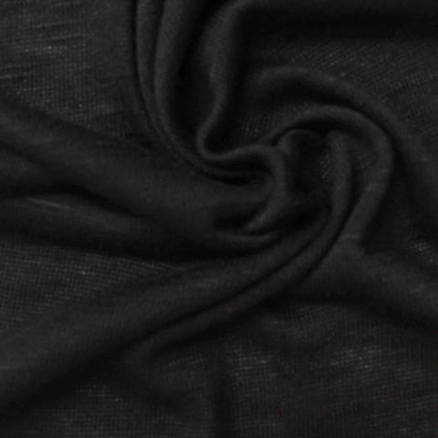 Chunky Knit Fabric, 177 gsm, 160 cm — Black