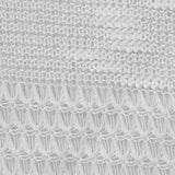 White Stripe Chunky Knit, Polyester — texture