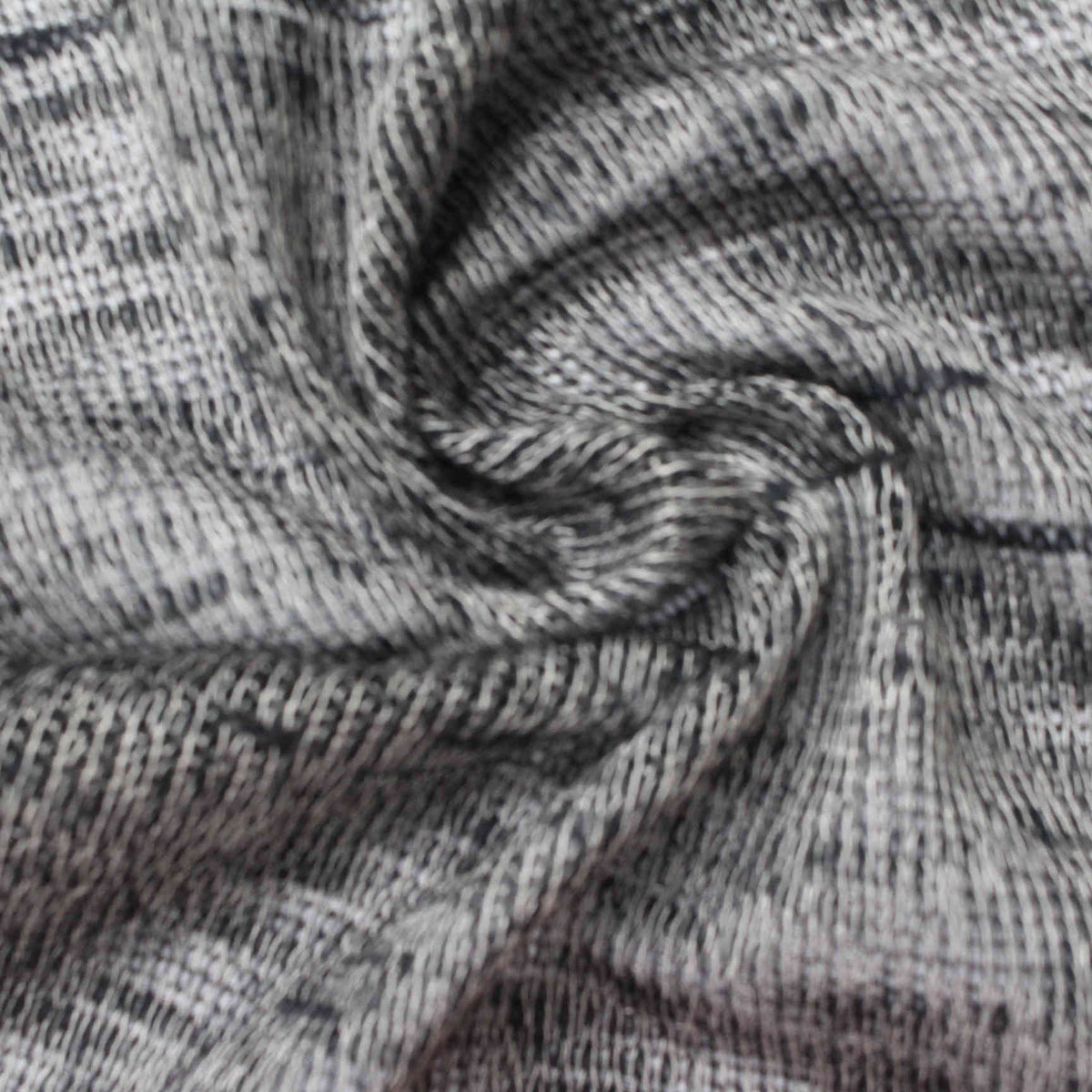 Black Marl Chunky Knit, Poly-Viscose, 206 gsm