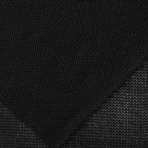 100% Polyester Chunky Knit Fabric, 171 gsm, 170 cm — Black