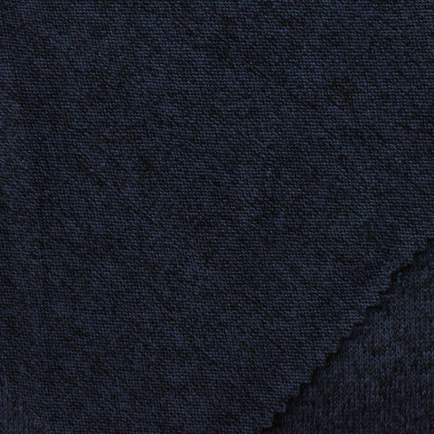 Dark Blue Marl Chunky Knit, 179 gsm