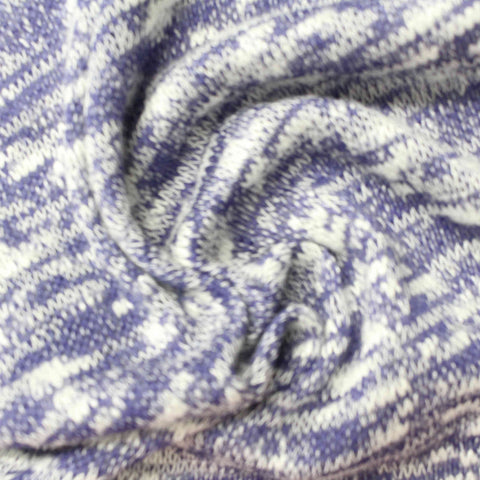 Purple Marl Chunky Knit, Viscose-Poly, 201 gsm