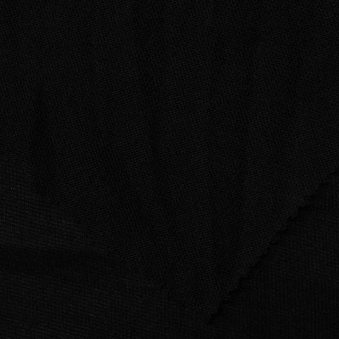 Polyester Stretch Jersey Knit Fabric, 165 gsm, 165 cm — Black
