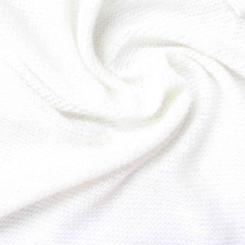 Chunky Knit Fabric, 250 gsm, 150 cm — White