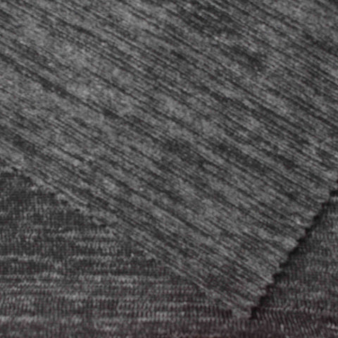 Dark Grey Marl Chunky Knit, Poly-Cotton, 216 gsm