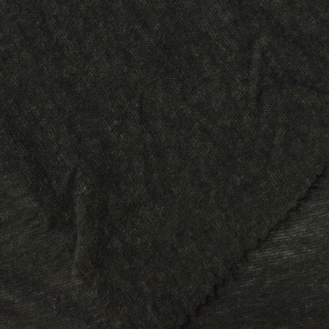 Dark Grey Marl Jersey Knit, Viscose-Linen