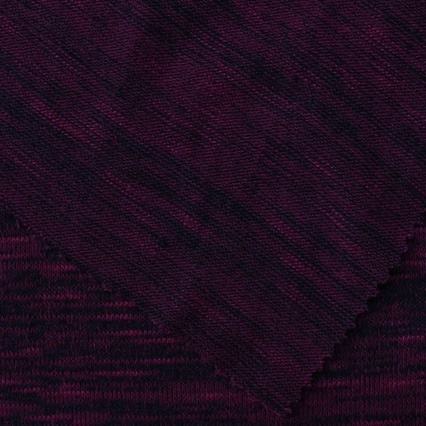 Dark Purple Marl Chunky Knit, 189 gsm
