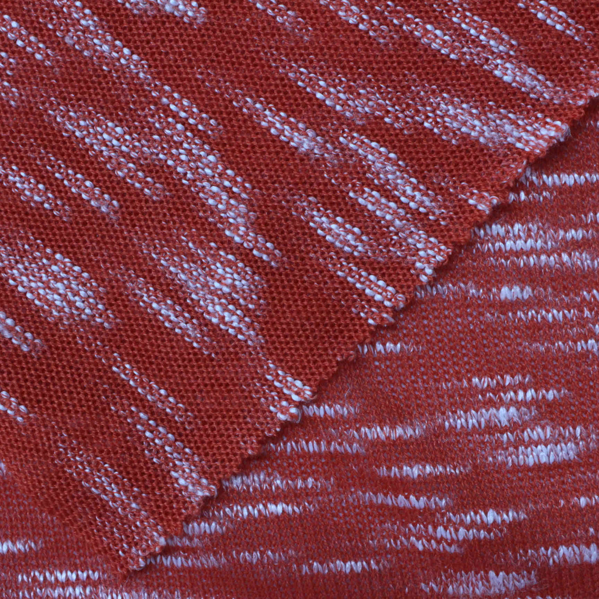 Red Marl Chunky Knit, Polyester, 180 gsm