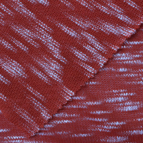 Red Marl Chunky Knit, Polyester, 180 gsm