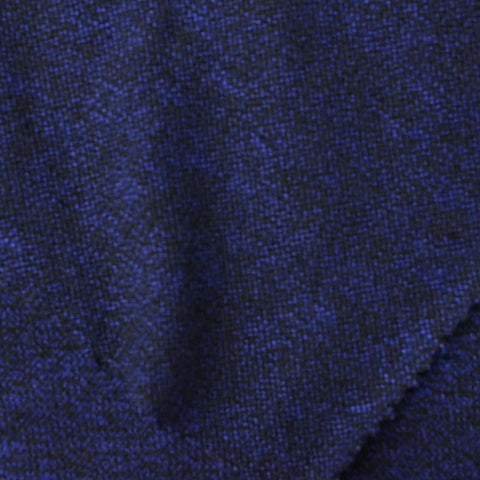 Blue Marl Chunky Knit, Viscose-Poly, 316 gsm
