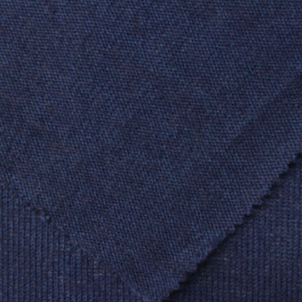 Polyester Viscose Stretch Chunky Knit Fabric, 200 gsm, 155 cm — Navy