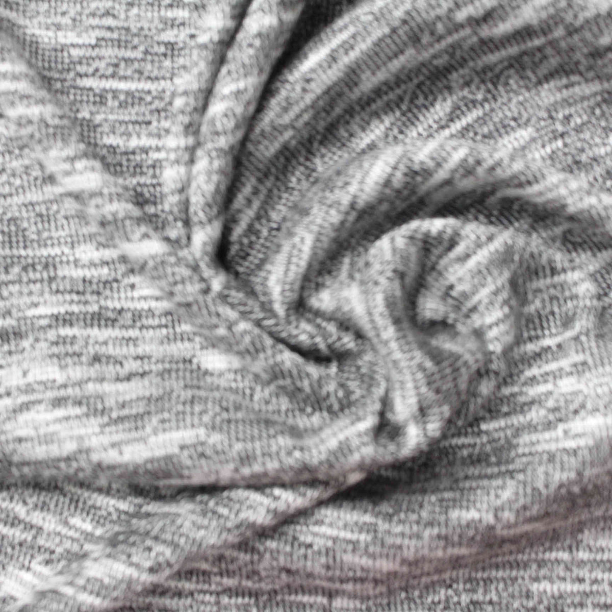 Grey Marl Chunky Knit, Viscose-Poly, 153 gsm