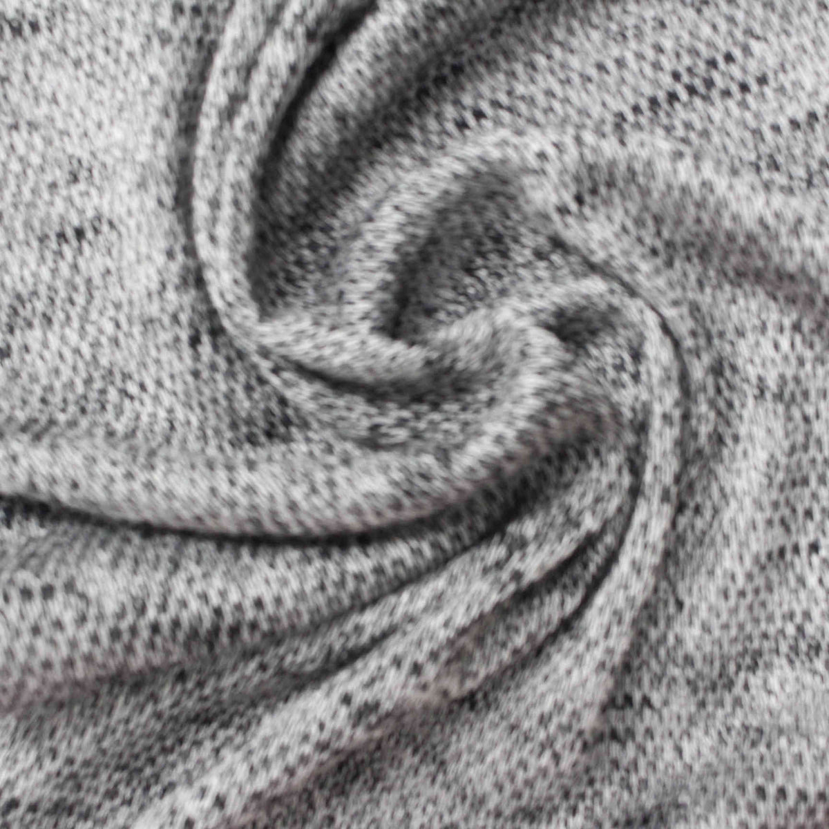 Grey Marl Chunky Knit, Poly-Viscose, 126 gsm