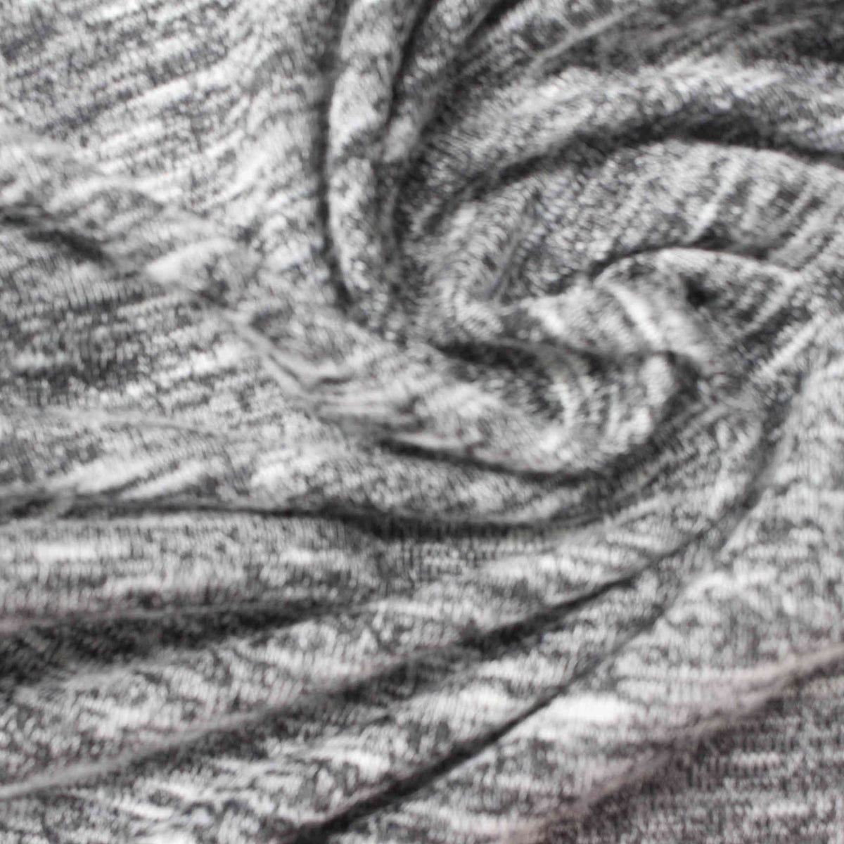 Grey Marl Chunky Knit, Viscose-Poly, 151 gsm