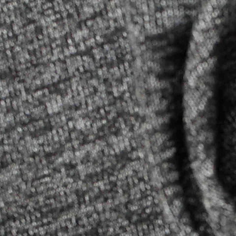 Dark Grey Heathered-Marl Chunky Knit, Polyester, 171 gsm