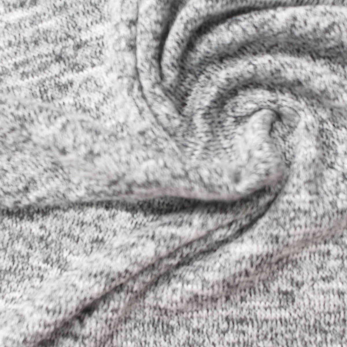 Grey Marl Chunky Knit, Viscose-Poly, 214 gsm